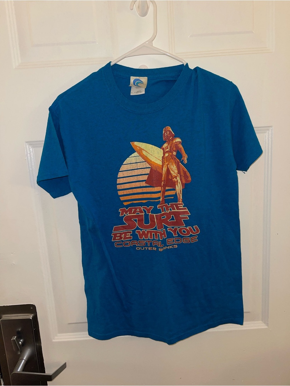 May The Surf Be With You Graphic Tee, Outer Banks - Size Small